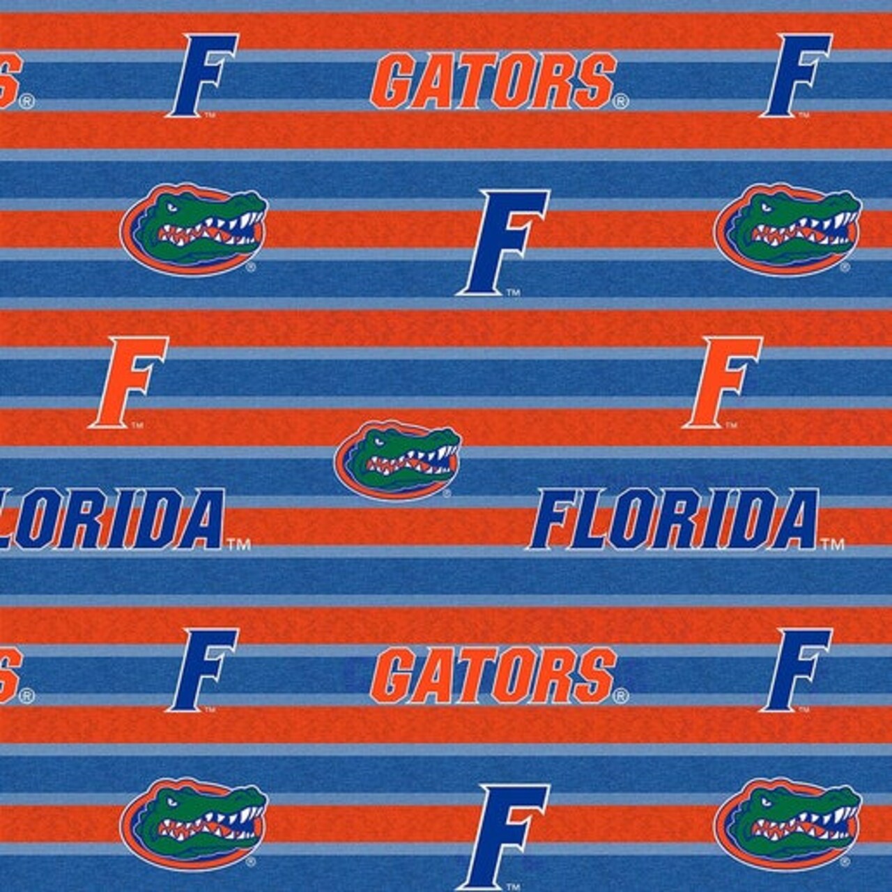 Licensed NCAA University of Florida Polo Stripe Fleece FL-1151 Fabric by the Yard